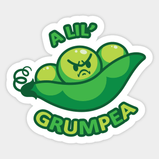 A Lil' Grumpea Sticker